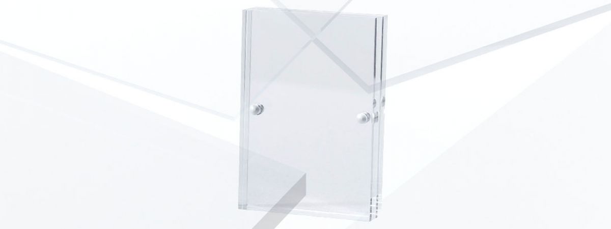 11 cornici con distanziali su misura in plexiglass trasparente